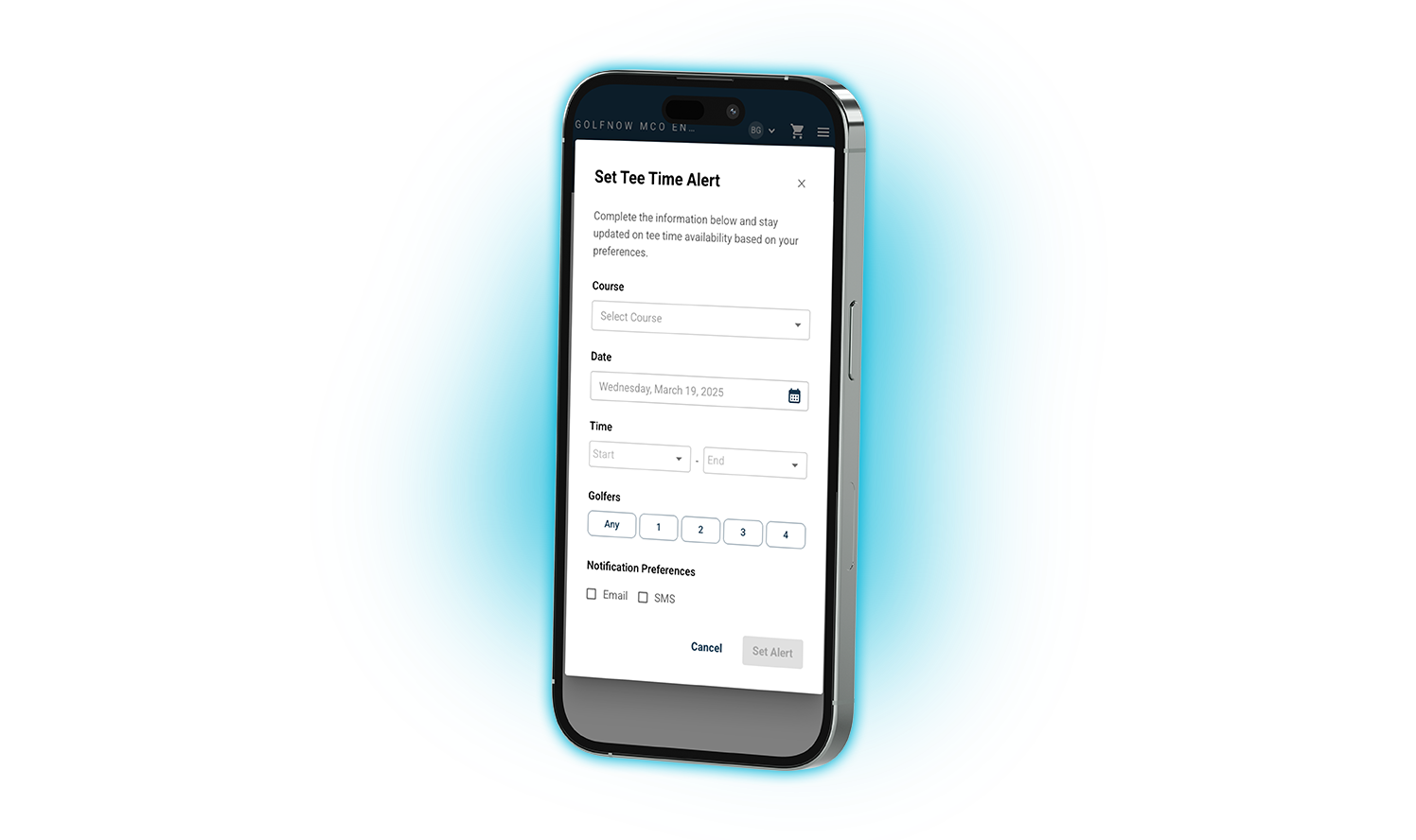 Leverage tee time alerts