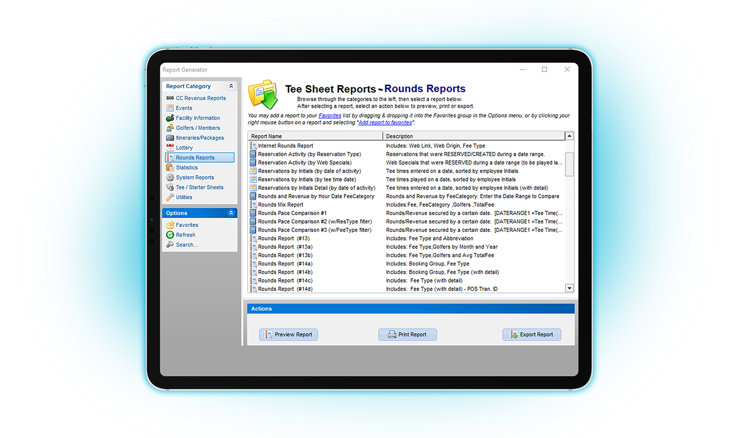Develop customized reports