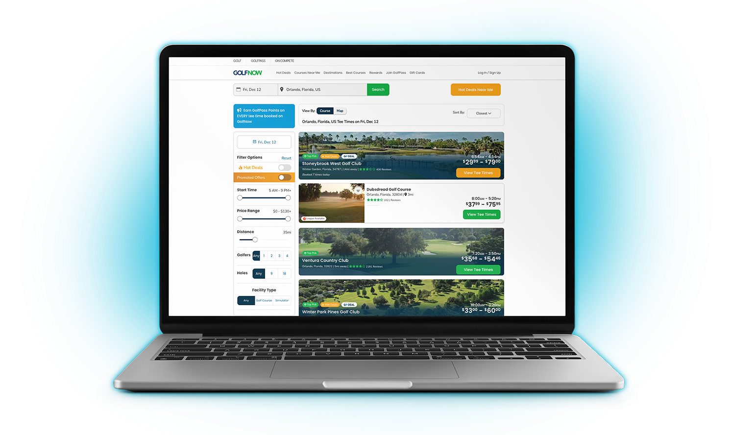 Maximum exposure to golfers