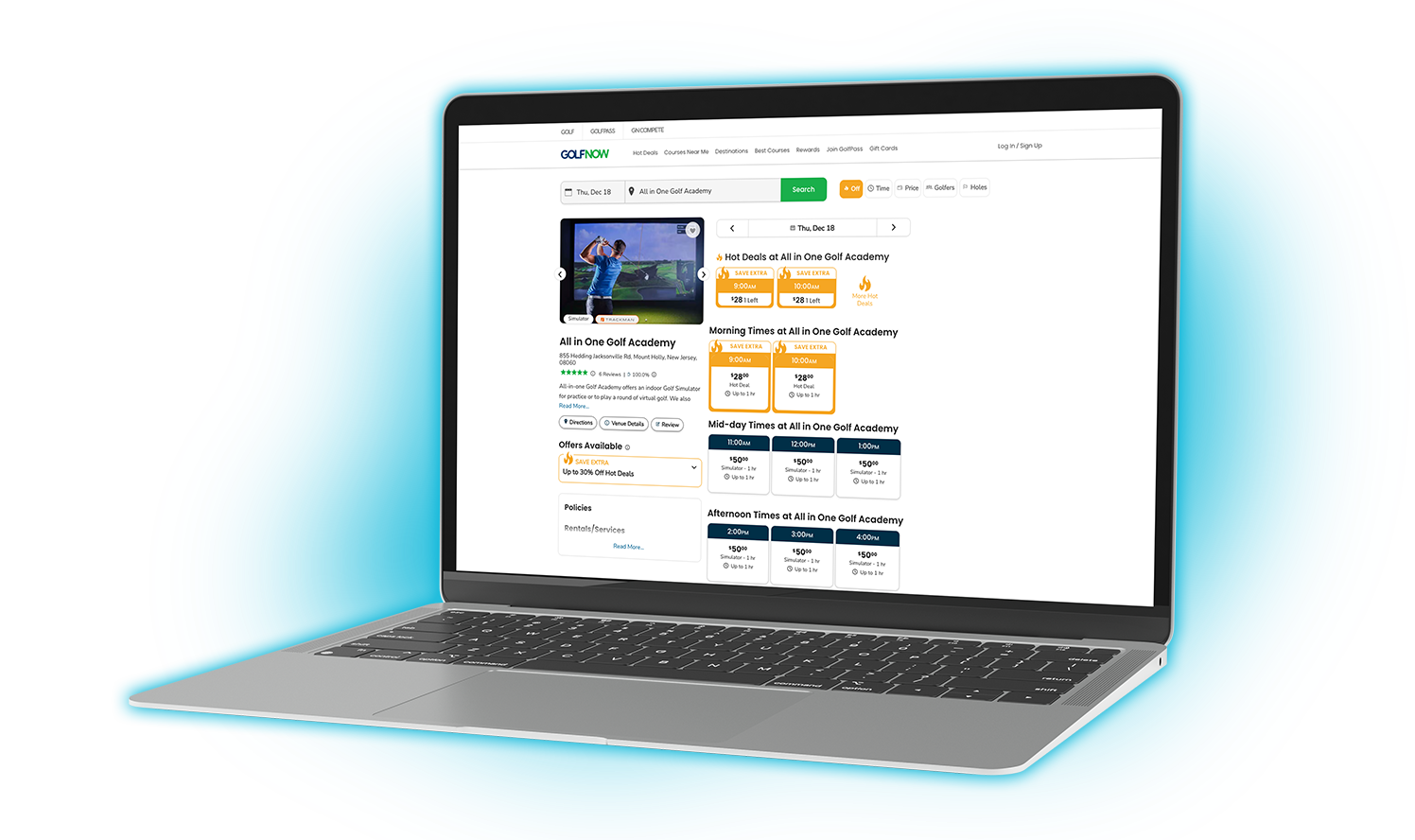 Flexible booking options