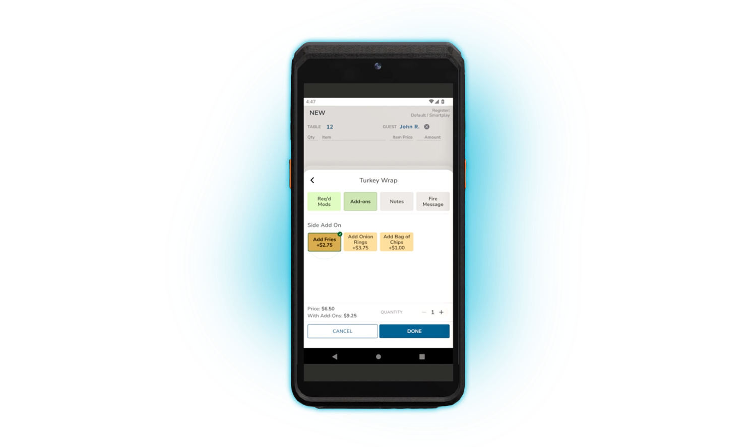 Supports core POS flows: